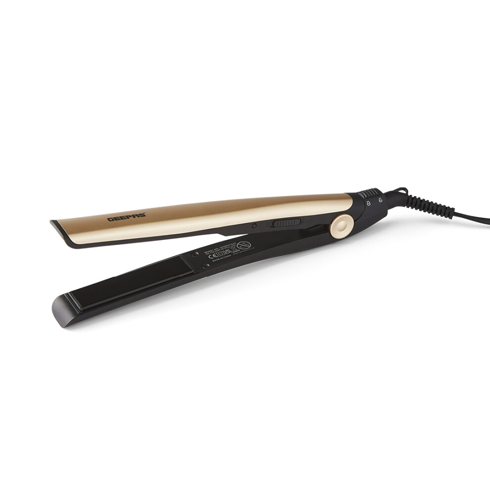 Geepas Easy Style Ceramic Hair Straighteners 28W, Gold