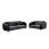 (Black) Austin 3+2 Luxury Sofa Set Black, Blue & Grey 1