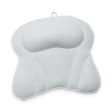 (White) Spa Bath Pillow Cushion Premium Waterproof 4D Mesh Neck Back Comfortable