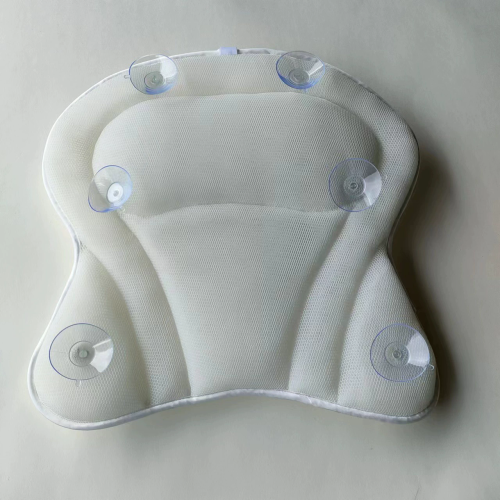 (White) Spa Bath Pillow Cushion Premium Waterproof 4D Mesh Neck Back Comfortable 2