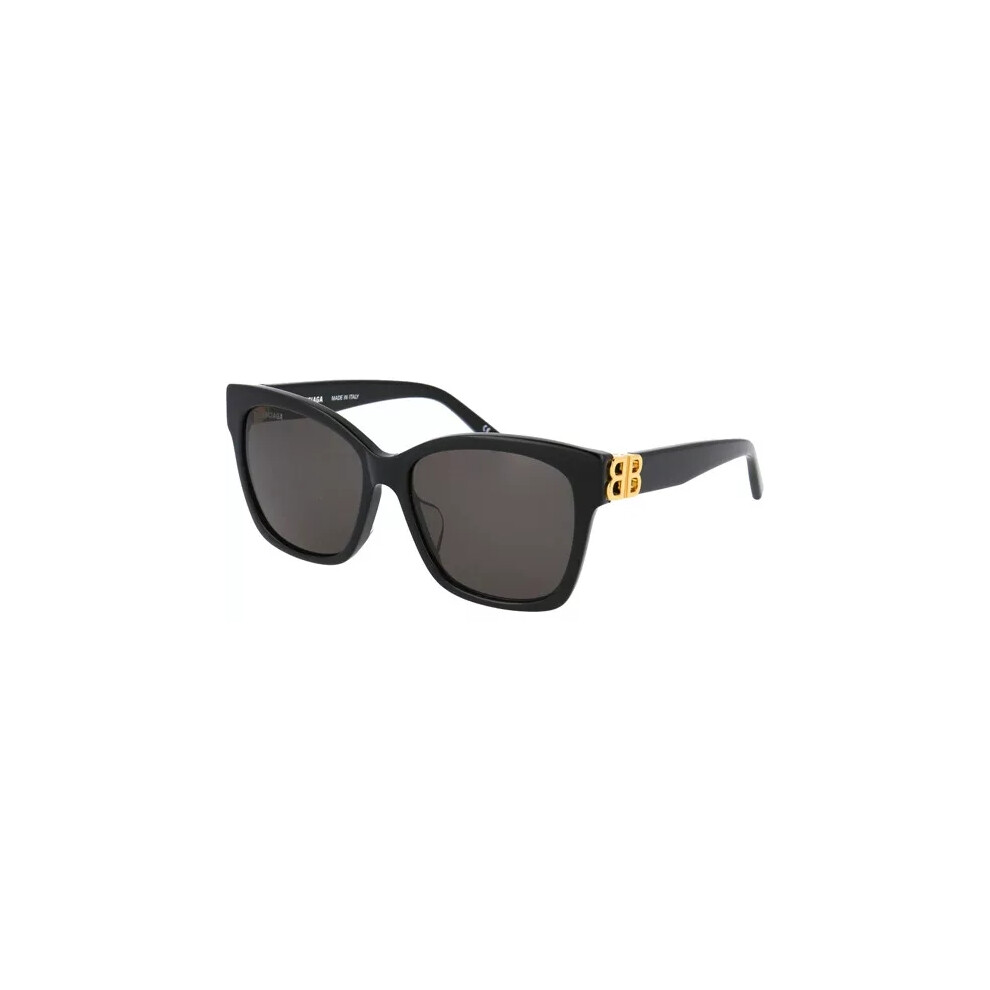 Balenciaga Women's Black Squared Cat Eye Sunglasses - BB0102SA 001