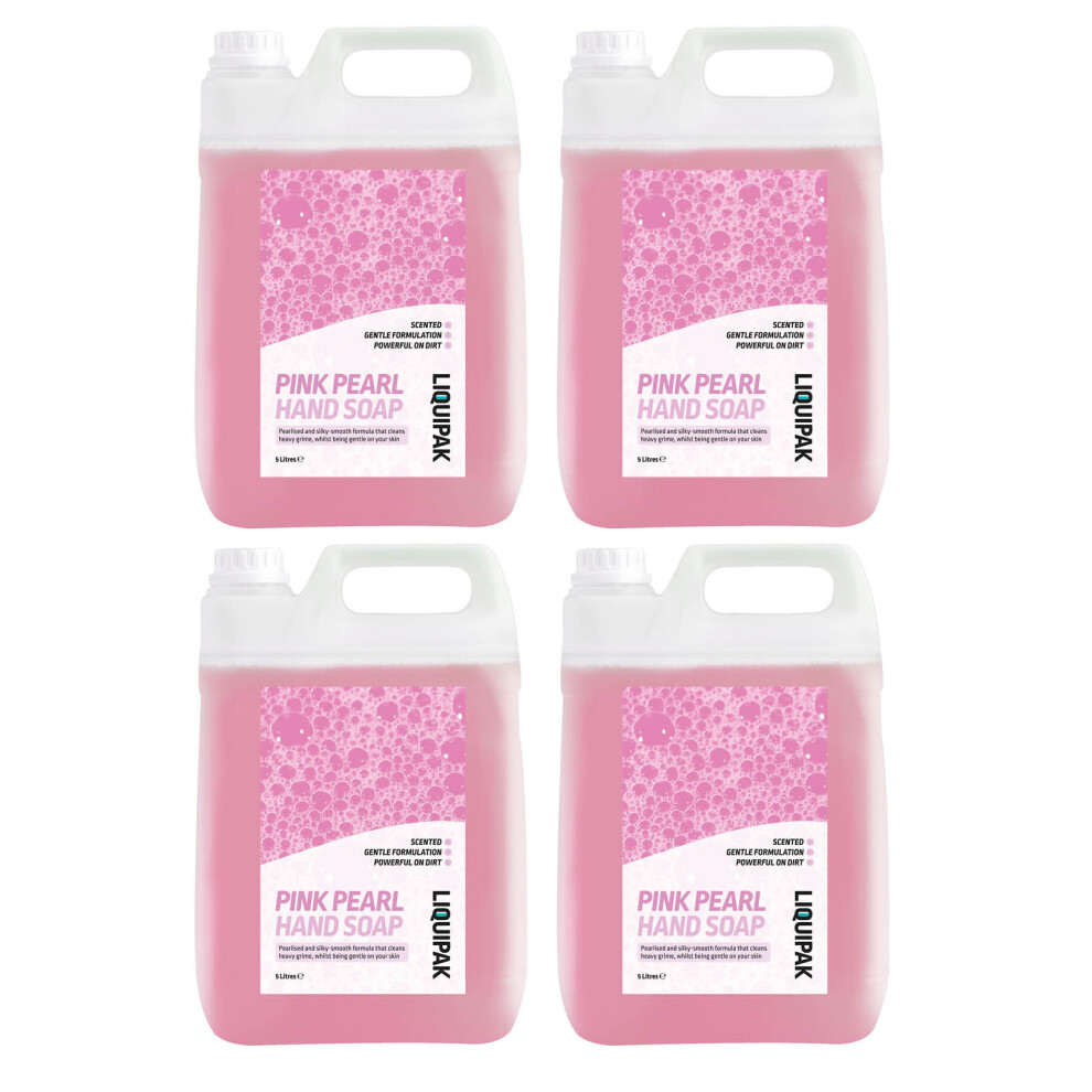 Liquipak Pink (4X5 Litres) Hand Soap | Silky Smooth Hand Wash