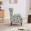 (Teal) High Wing Back Armchair Fabric Chair 5