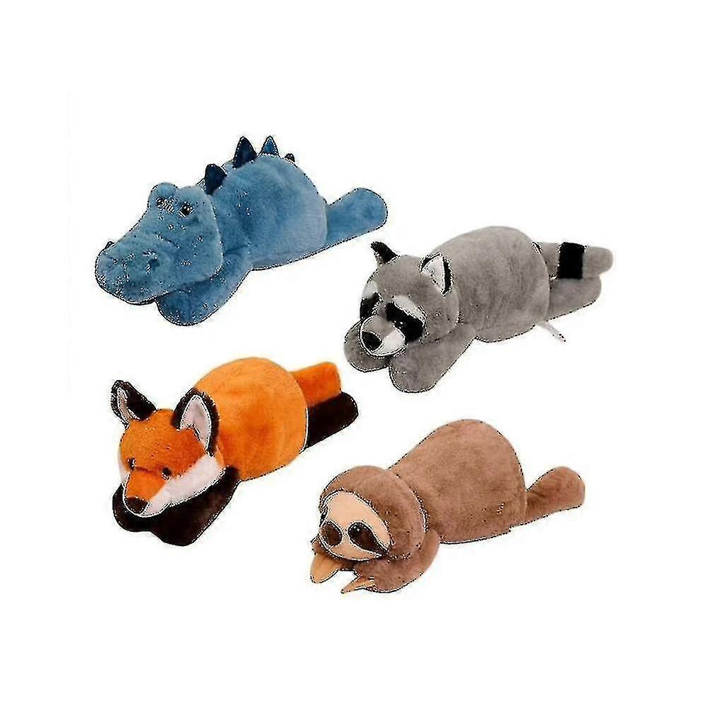 (45cm, Raccoon) Lazy Fox Alligator Raccoon Sloth Plush Toy Cute Stuffed Animal Pillow Doll -1-image-OPC-PG8FVTP-NEW