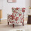 (Red) High Wing Back Armchair Fabric Chair 6