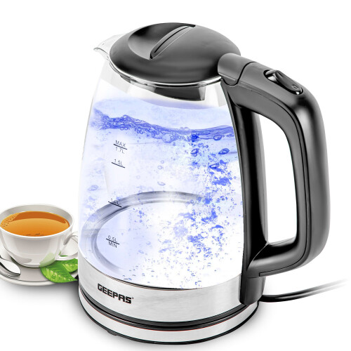 GEEPAS (White) Geepas 1.7L Electric Illuminating Glass Kettle 2