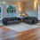 (Black) Austin 3+2 Luxury Sofa Set Black, Blue & Grey 3