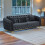 (Black) Austin 3+2 Luxury Sofa Set Black, Blue & Grey 4