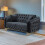 (Black) Austin 3+2 Luxury Sofa Set Black, Blue & Grey 5