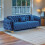 (Blue) Austin 3+2 Luxury Sofa Set Black, Blue & Grey 4