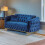 (Blue) Austin 3+2 Luxury Sofa Set Black, Blue & Grey 5