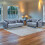 (Grey) Austin 3+2 Luxury Sofa Set Black, Blue & Grey 3
