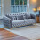 (Grey) Austin 3+2 Luxury Sofa Set Black, Blue & Grey 4