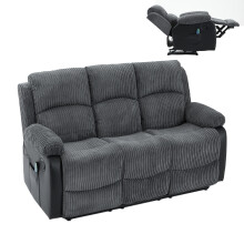 (3 Seater Sofa) Manual Reclining Massage Sofa Set