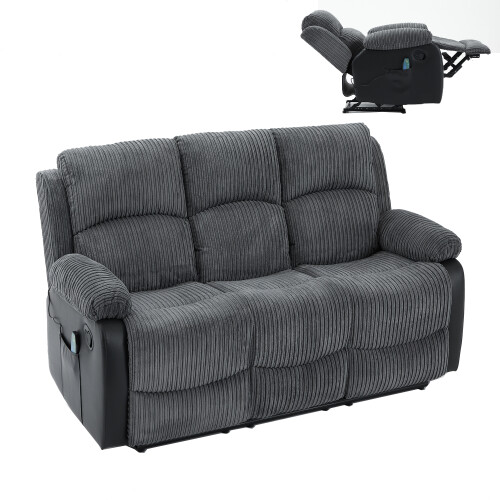 (3 Seater Sofa) Manual Reclining Massage Sofa Set