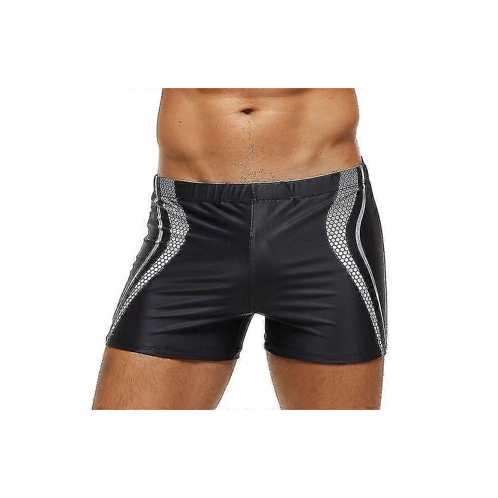 (XXL, Sports Black) Mens Swimming Trunks Briefs Mens Swimming Trunks Briefs | Waterproof Swimsuits Men-image-OPC-PG8FZ7D-NEW