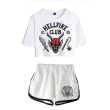 (M, Color 3) Stranger Things Season4 Hellfire Club Crop Shorts