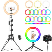 (72") 12" Ring Light with Tripod Stand & Phone Holder Tall 72"