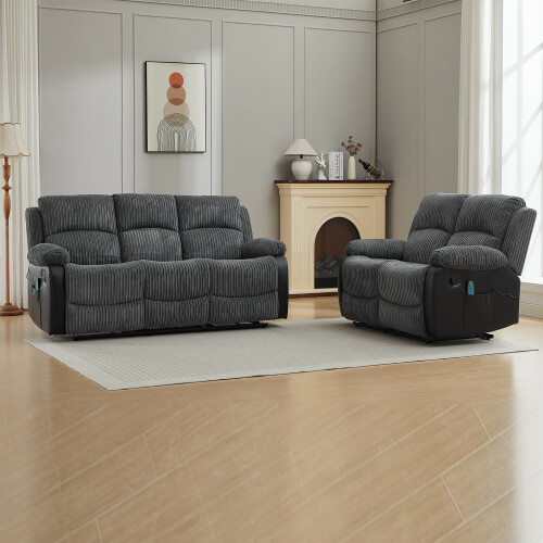 (3+2 Seater Sofa Set) Manual Reclining Massage Sofa Set
