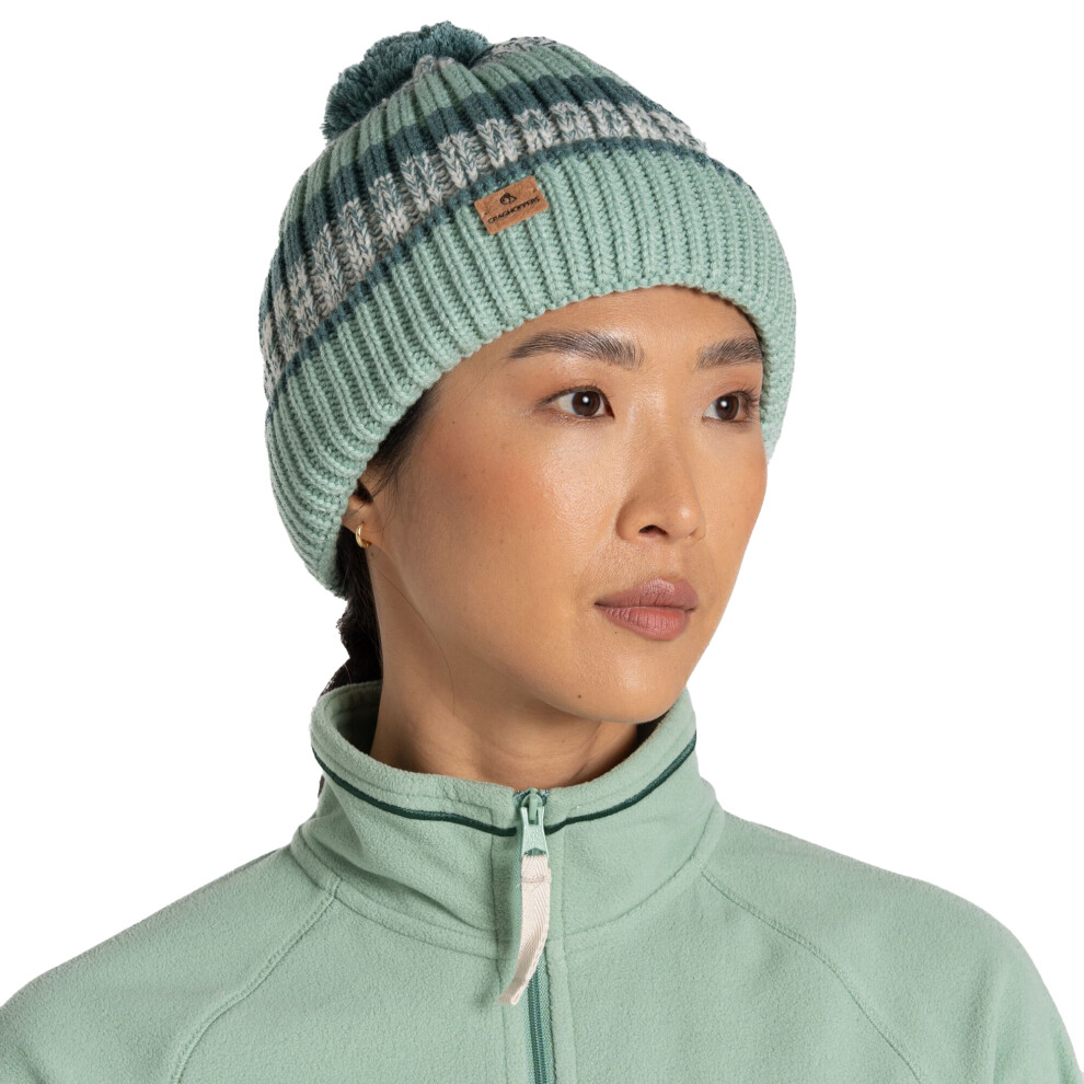 (M-L, Pale Pistachio) Craghoppers Womens/Ladies National Trust Gorse Stripe Beanie