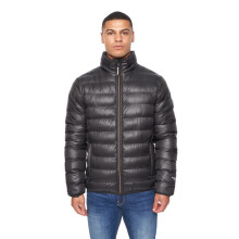 (XL, Black) Duck and Cover Mens Shemmy Quilted Jacket