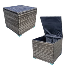 (Grey) Outdoor Storage Box Waterproof Deck Box