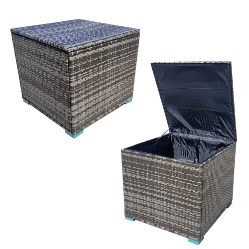 (Grey) Outdoor Storage Box Waterproof Deck Box