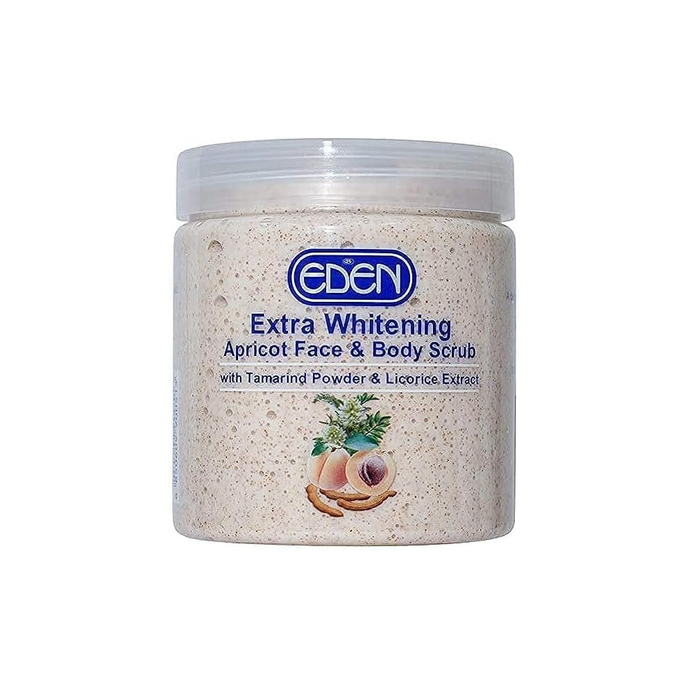 Eden Apricot Face & Body Scrub with Tamarind Powder & Licorice Extract | Exfoliating Scrub for Glowing Skin | Natural Scrub for Dry & Sensitive Skin