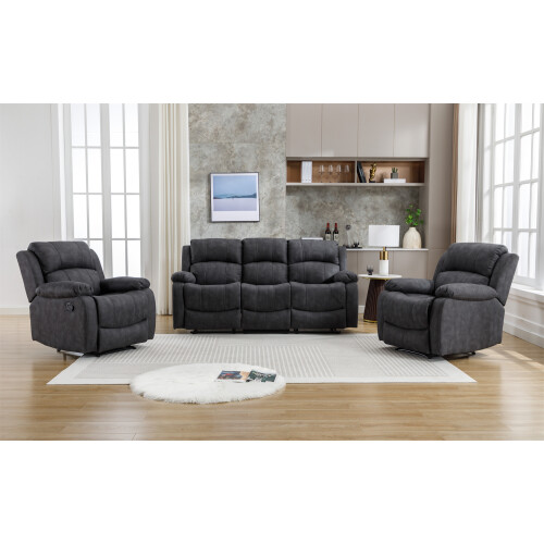 (3+1+1 Seater Sofa Set) Recliner Couches Set Sofa Collection 2