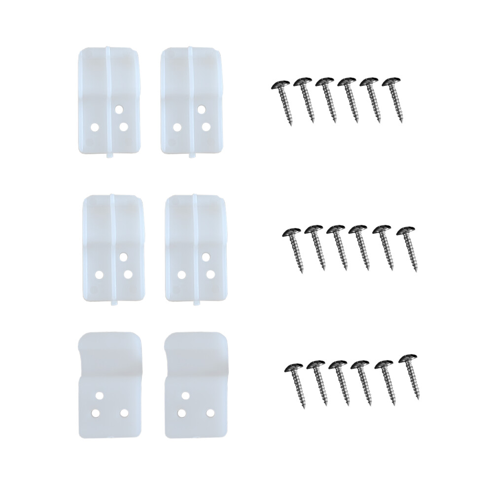 Nes Home Bathroom Accessories Bath Panel Clips x 6 and Screws