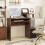 Casart Space-saving Computer Desk with Pull-out Keyboard Tray-Rustic Brown 6
