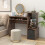 Casart Space-saving Computer Desk with Pull-out Keyboard Tray-Rustic Brown 7