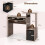 Casart Space-saving Computer Desk with Pull-out Keyboard Tray-Rustic Brown 3