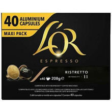 LOR Espresso Pack of 1 Ristretto Coffee Pods x40 Intensity 11 Total 40 Capsules