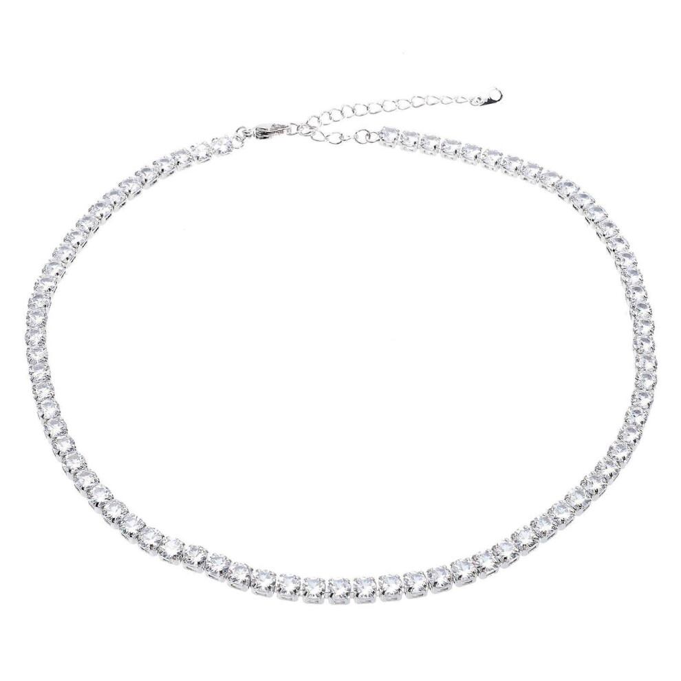 Kricely (As Show, One Size) Shiny Diamond Clavicle Chain Charm Neck Chain Necklace Elegant Necklace