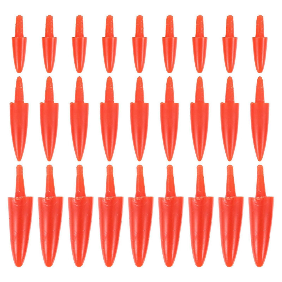 Kricely (As Show, One Size) 300Pcs Diy Snow Man Nose Doll Nose Plastic Santa Claus Nose For Sewing Crafting Red