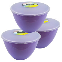 (Lilac) 2 Pint Plastic Steamed Pudding Basins with Lids