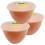 (Peach) 2 Pint Plastic Steamed Pudding Basins with Lids 1
