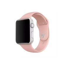 (38/40/41mm S/M, Sand Pink) For Apple Watch Silicone Sports Band Strap Series 10 9 8 7 6 5 4 3 SE SE 2