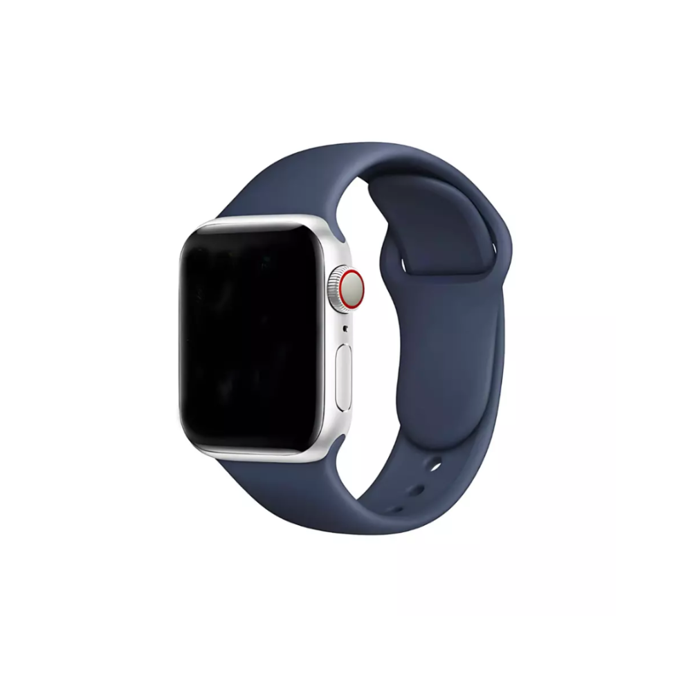 (42/44/45/49mm S/M, Navy) For Apple Watch Silicone Sports Band Strap Series 10 9 8 7 6 5 4 3 SE SE 2