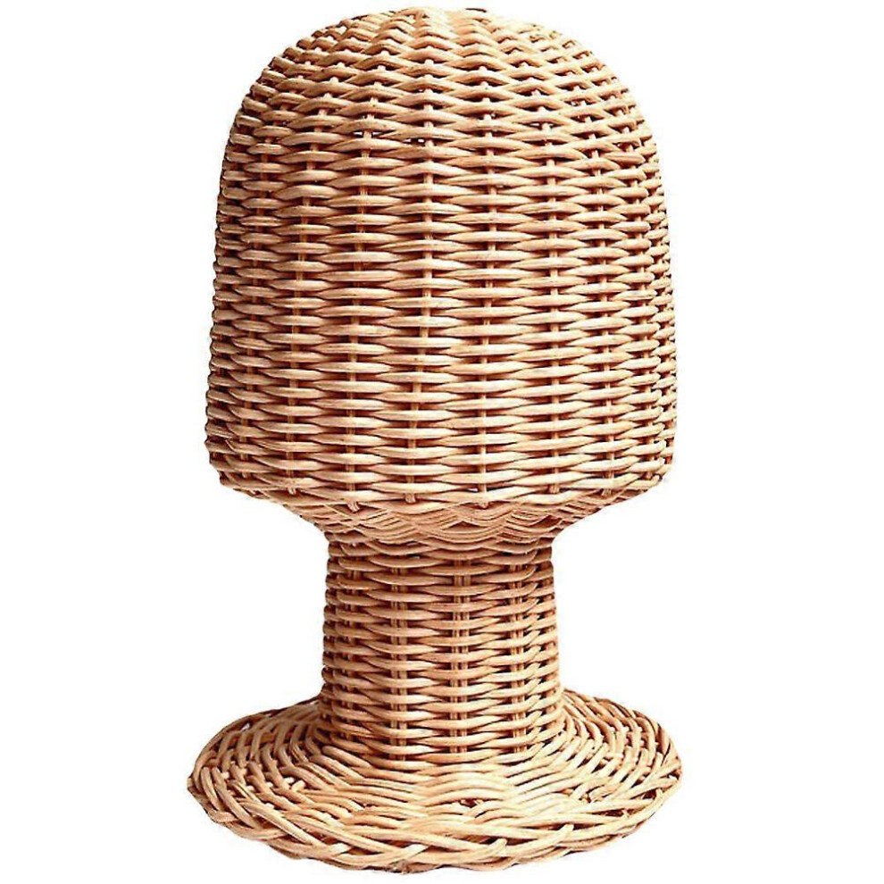Kricely (As Show, One Size) Rattan Hat Stand Holder Decorative Hat Stand Display Rack Hat Holder Storage Stand