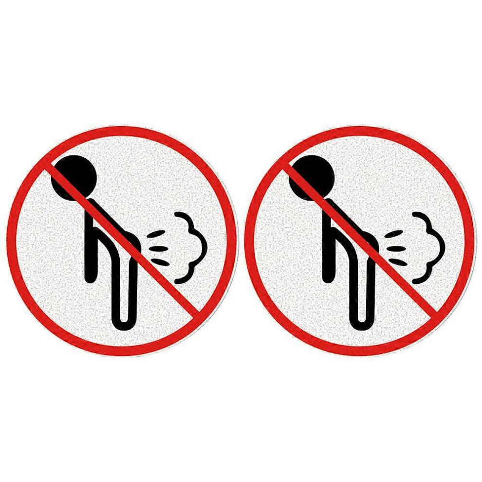 Kricely (As Show, One Size) 2 Sheets Of Car Stickers Vehicle No Farting Decals Reflective Car No Farting Stickers