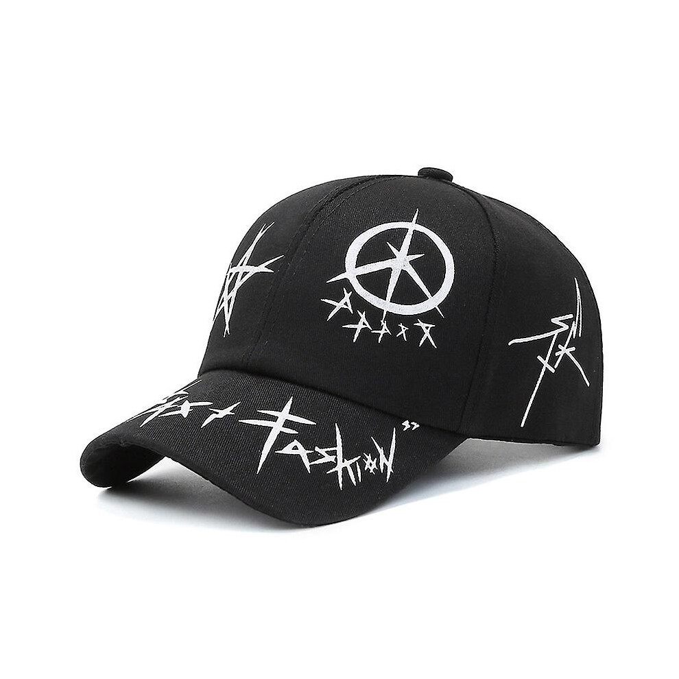 Konhill (As Show, One Size) Unisex Graffiti Baseball Cap, K-Pop Boys Outdoor Snapback Hatblack Hiphop Hat, Dad Hat, Trucker Hat For Men Women White