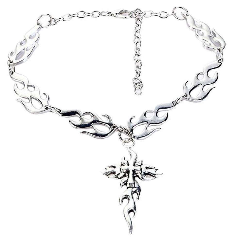 Kricely (As Show, One Size) Cross Pendant Necklace Clavicle Chain Cross Pendant Necklace Women Jewelry