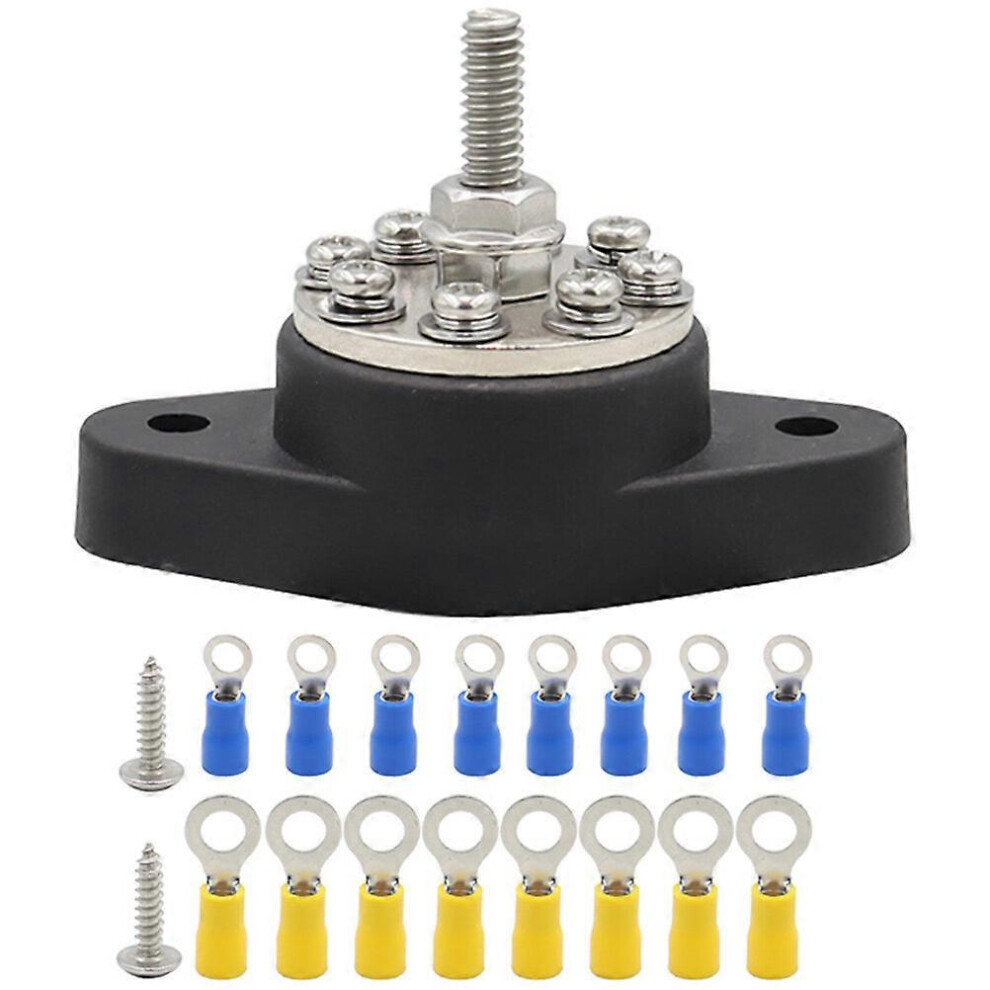(As Show, One Size) 1 Set Terminal Bus Bar 12V/48V Distribution Terminal Block Junction Post For Car 5451560005816