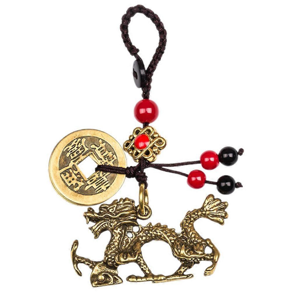 Kricely (As Show, One Size) Car Keychain Vintage Backpack Key Ring Dragon Key Chain Creative Bag Keychain