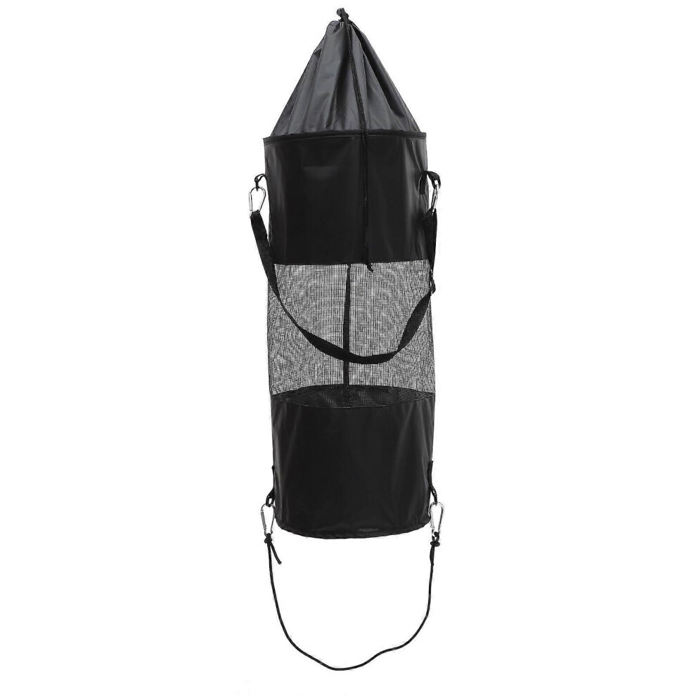 Kricely (As Show, One Size) Boat Garbage Bag Portable Trash Can For Boat Hanging Storage Bag (Black) Black