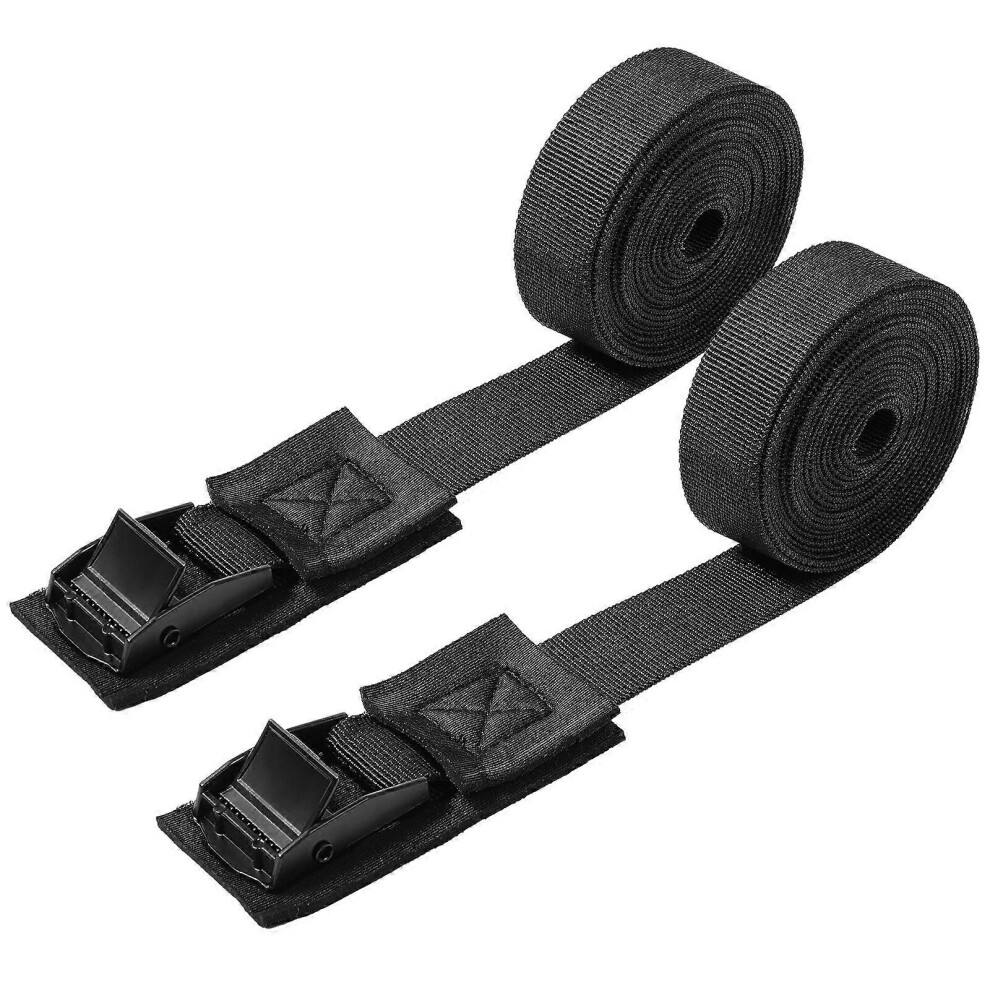 Kricely (As Show, One Size) 2Pcs Luggage Lashing Straps Bike Rack Straps Buckle Tie Down Straps Surfboard Straps For Roof Rack