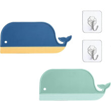 (As show, One size) Multi-purpose Shower Squeegee,bathroom Squeegee Creative Silicone Window Squeegee With Hook For Glass, Tile, Bath And Car Mirror Wiper (2 Pieces)