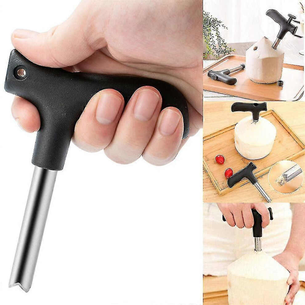 Wrezatro (As Show, One Size) Stainless Steel Coconut Opener Hole Tools
